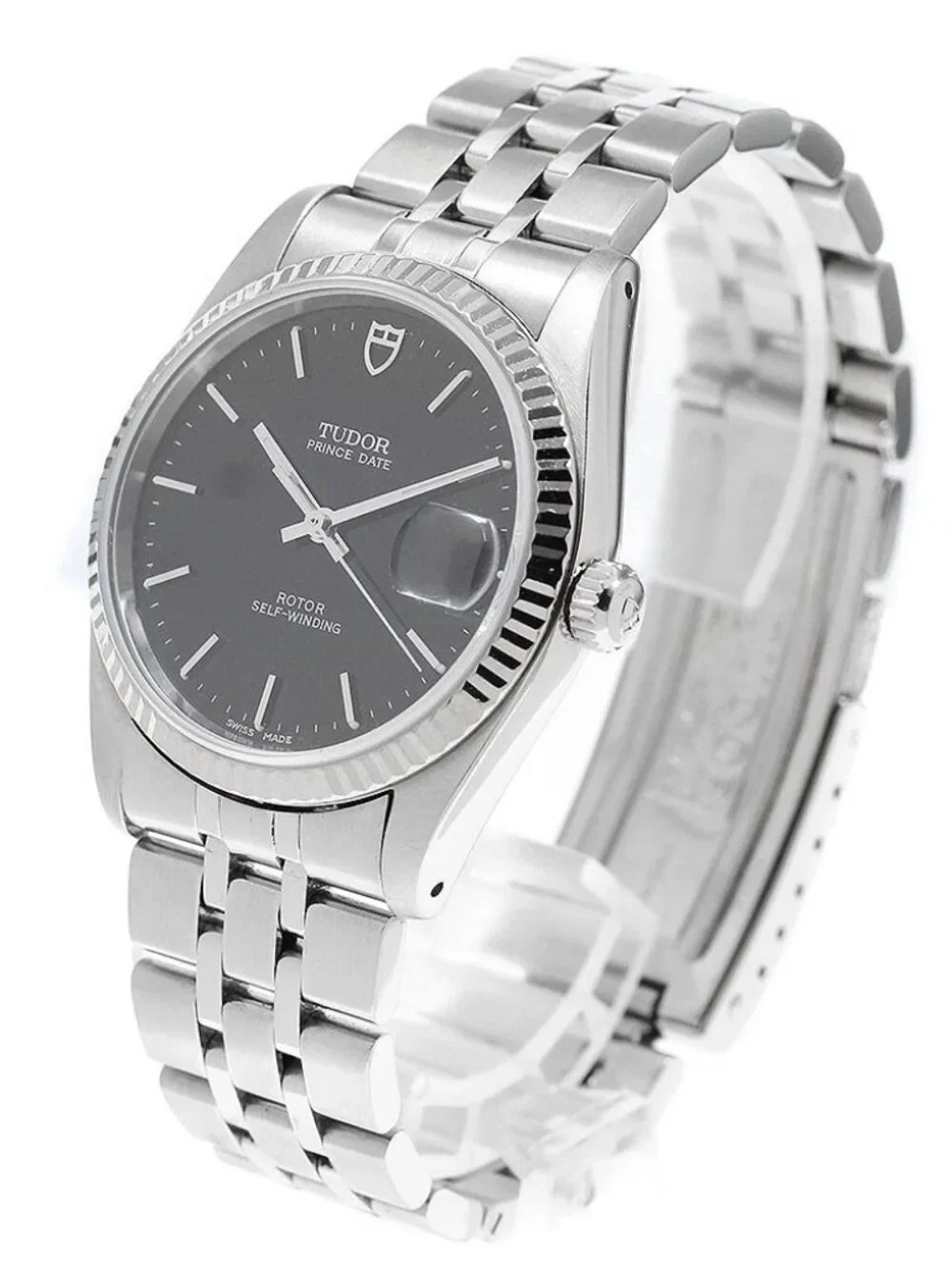 TUDOR Prince Date 74034 WG bezel black Dial Automatic Men's Watch_973358